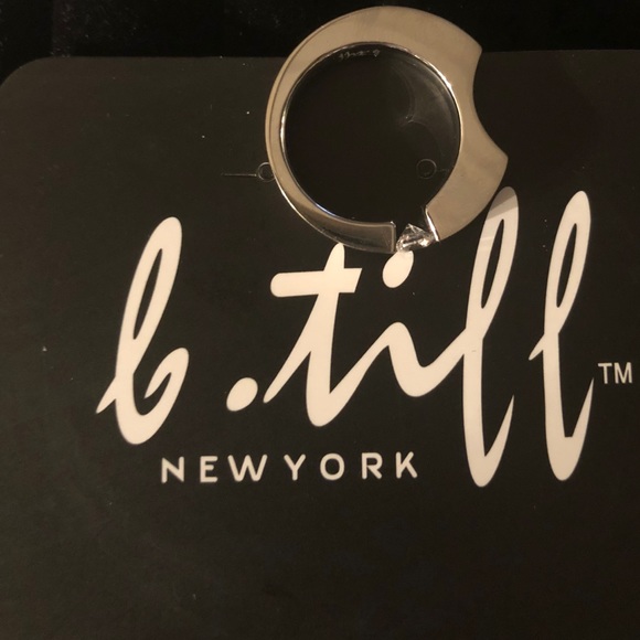 BRAND NEW B TIFF STAINLESS STEEL & SWAROVSKI RING - Picture 1 of 4